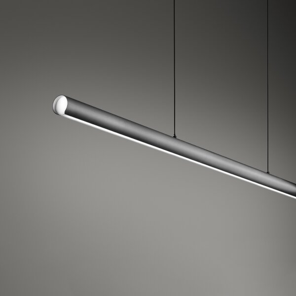 Ideal Lux - Lampada a sospensione dimmerabile su cavo DORICA LED/35W/230V CRI 90 140 cm grigia