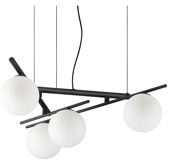 Ideal Lux - Lampadario LED a sospensione ATLAS 4xG9/3W/230V nero