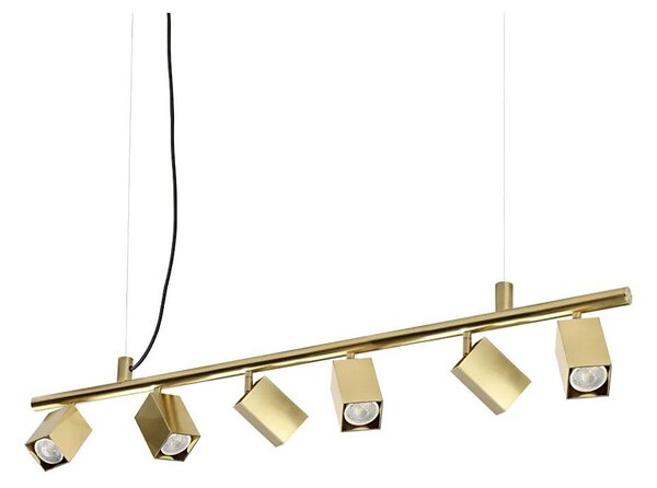 Ideal Lux - Lampadario LED a cavo DYNAMITE 6xGU10/7W/230V CRI 90 ottone
