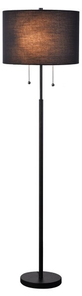 Lampada da terra FOGO 2xE27/15W/230V nera