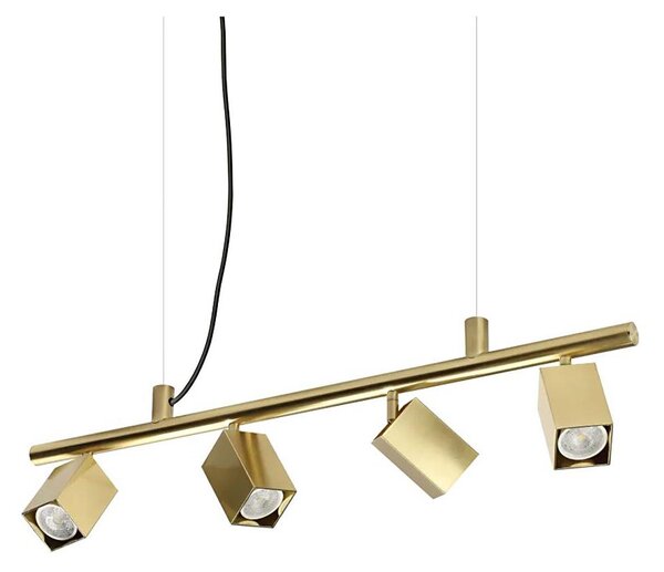 Ideal Lux - Lampadario LED sospeso su cavo DYNAMITE 4xGU10/7W/230V CRI 90 ottone