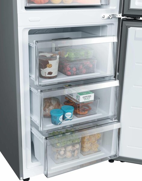 Candy Frigorifero Combinato 315 Litri Classe D No Frost colore Inox - CNCQ2T6S18DX