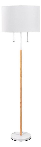 Lampada da terra FOGO 2xE27/15W/230V bianco/beige