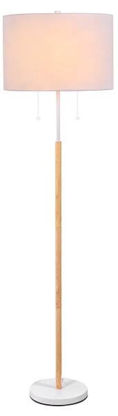 Lampada da terra FOGO 2xE27/15W/230V bianco/beige