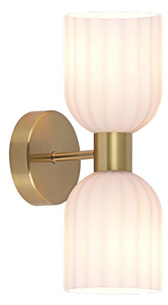 Applique PIEGA 2xE14/10W/230V ottone/bianco