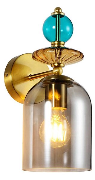 Lampada da parete TROPEA 1xE27/15W/230V oro/blu/beige fumé/grigio