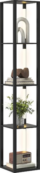 DecHome Lampada da Terra con 4 Ripiani 3 Luminosit Regolabili e Interruttore a Pedale 29x29x163 cm colore Nero