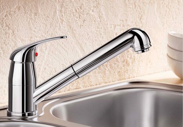 BLANCO Miscelatore Cucina Rubinetto Monocomando con Doccetta estraibile colore Cromo - 1517731 Daras-S