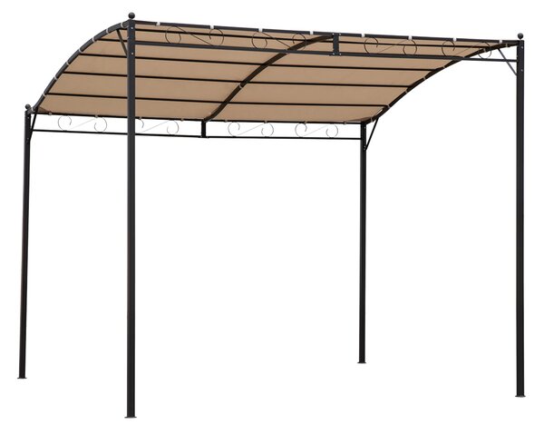 LIF Pergola da Esterno in Acciaio e Poliestere Dimensioni 3x2,5 mt colore Ecr - HAVANA