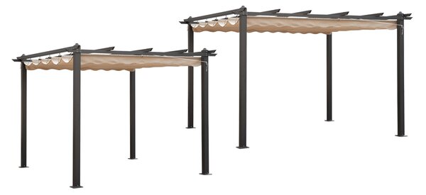 LIF Pergola da Esterno in Alluminio Dimensioni 3 x 3 mt colore Ecr - Nassau