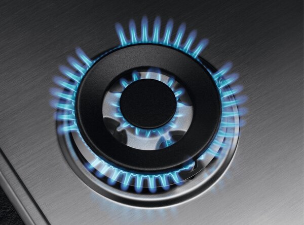 Aeg Piano Cottura 4 Fuochi a Gas Larghezza 60 cm (1 Bruciatore Wok) in Acciaio Inox colore Inox - HGB64420SM Serie 6000 Slim Line