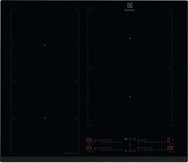 Electrolux Piano Cottura 4 Fuochi a Induzione 60 cm in Vetroceramica colore Nero - EIV64453