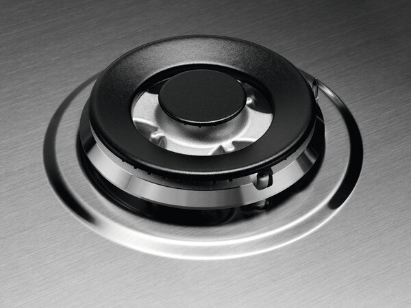 Aeg Piano Cottura 4 Fuochi a Gas Larghezza 60 cm (1 Bruciatore Wok) in Acciaio Inox colore Inox - HGB64420SM Serie 6000 Slim Line