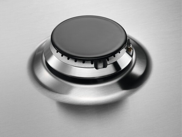 Aeg Piano Cottura 4 Fuochi a Gas Larghezza 60 cm (1 Bruciatore Wok) in Acciaio Inox colore Inox - HGB64420SM Serie 6000 Slim Line