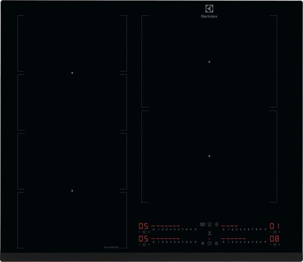 Electrolux Piano Cottura 4 Fuochi a Induzione 60 cm in Vetroceramica colore Nero - EIV64453