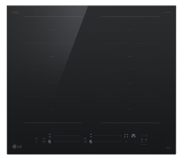 Lg Piano Cottura a Induzione 4 Fuochi Larghezza 59 cm in Vetroceramica colore Nero - CI7Z2438BA.CBKQEUR