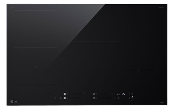 Lg Piano Cottura a Induzione 4 Fuochi Larghezza 80 cm in Vetroceramica colore Nero - CBIZ3035B