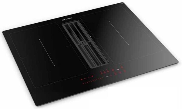 Faber Piano Cottura a Induzione con Cappa Integrata 4 Fuochi Larghezza 60 cm in Vetro colore Nero - Galileo Smart BK A600
