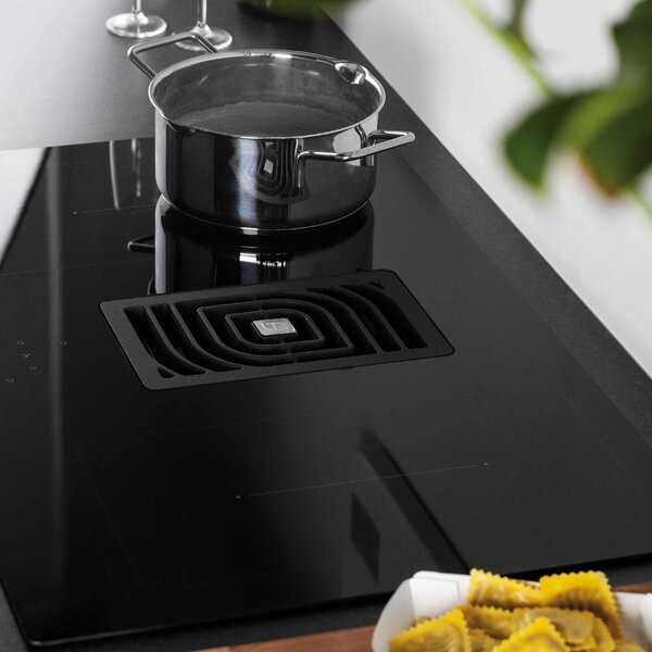 Faber Piano Cottura a Induzione con Cappa Integrata 4 Fuochi Larghezza 83 cm in Vetro colore Nero - Galileo Smart BK F830 +