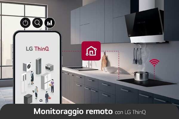 Lg Piano Cottura Induzione 4 Fuochi Larghezza 60 cm in Vetroceramica colore Nero - CI7Z2437BA