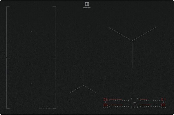 Electrolux Piano Cottura Induzione 4 Fuochi Larghezza 77 cm in Vetroceramica colore Nero - EIS82453IZ Serie 700 SenseBoil