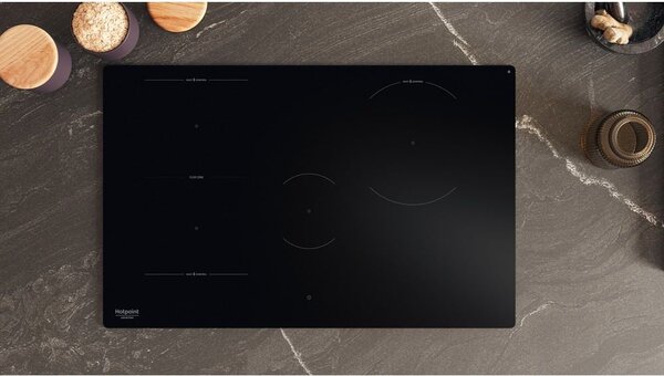 Hotpoint Ariston Piano Cottura Induzione 4 Fuochi Larghezza 80 cm in Vetroceramica colore Nero - HTX8015DNF