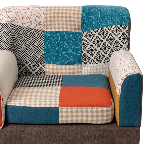 Buybuy Poltrona in Stoffa stile patchwork Dimensioni 73x72x78 cm colore Patchwork - Primavera