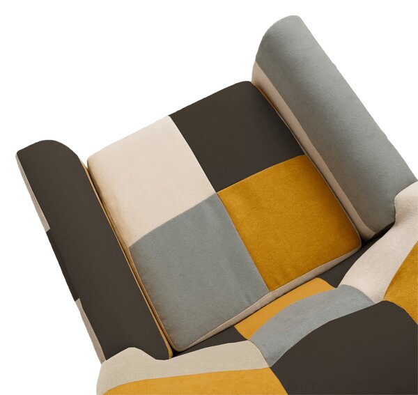 Buybuy Poltrona in Stoffa stile Patchwork Dimensioni 73x72x78 cm colore Patchwork - Autunno