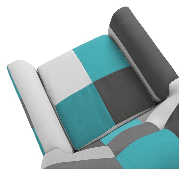 Buybuy Poltrona in Stoffa stile Patchwork Dimensioni 73x72x78 cm colore Patchwork - Inverno