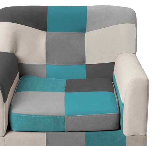 Buybuy Poltrona in Stoffa stile Patchwork Dimensioni 73x72x78 cm colore Patchwork - Inverno