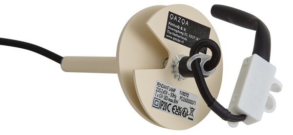 Lampada a sospensione moderna beige con rosone integrato - Chuba