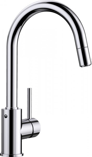 BLANCO Rubinetto Cucina Miscelatore con Doccetta Estraibile Monocomando a Canna Alta colore Cromo - 1521454 Mida-S