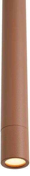 Lampada a sospensione moderna color Moka con piastra a soffitto integrata - Chuba
