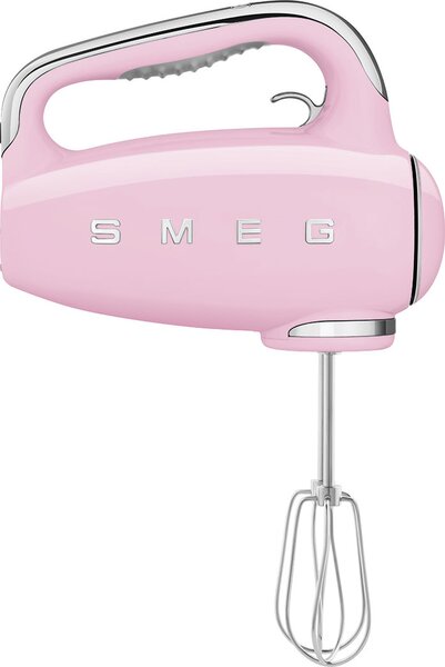 Smeg Sbattitore Elettrico Mixer Potenza 250 Watt con 9 Velocit + Funzione Turbo colore Rosa Lucido - HMF01PKEU 50's Style