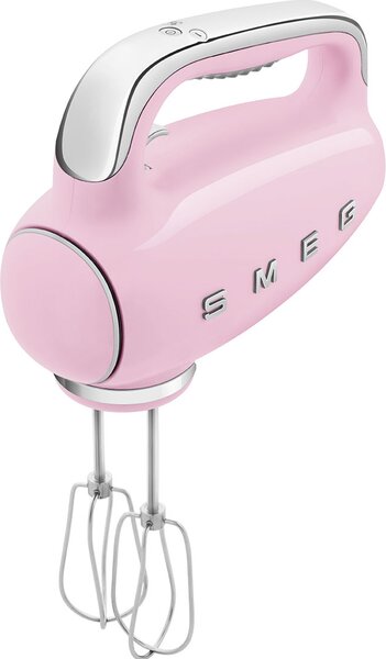 Smeg Sbattitore Elettrico Mixer Potenza 250 Watt con 9 Velocit + Funzione Turbo colore Rosa Lucido - HMF01PKEU 50's Style