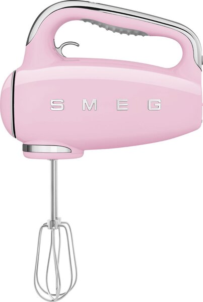 Smeg Sbattitore Elettrico Mixer Potenza 250 Watt con 9 Velocit + Funzione Turbo colore Rosa Lucido - HMF01PKEU 50's Style