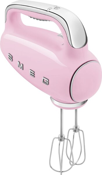 Smeg Sbattitore Elettrico Mixer Potenza 250 Watt con 9 Velocit + Funzione Turbo colore Rosa Lucido - HMF01PKEU 50's Style