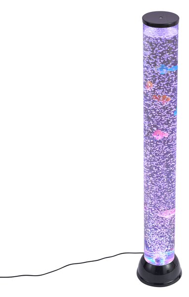 Tubo a bolle nero 90 cm con LED RGB - Zoop