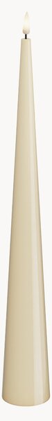 Candela a LED fatta a mano a forma di cono, effetto fiamma reale, alt. 38 cm