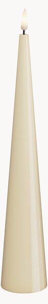 Candela a LED fatta a mano a forma di cono, effetto fiamma reale, alt. 28 cm