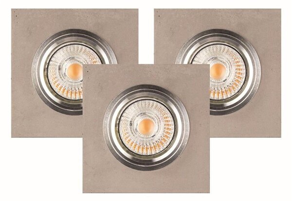 Spot-Light 2515336 - Set 3 faretti LED VITAR 1xGU10/5W/230V cemento