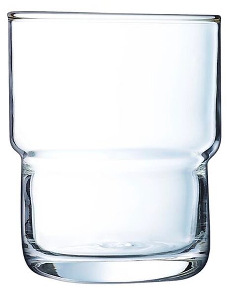 Arcoroc LOG Bicchiere Bibita Impilabile 22 cl Set 6 Pz In Vetro Trasparente