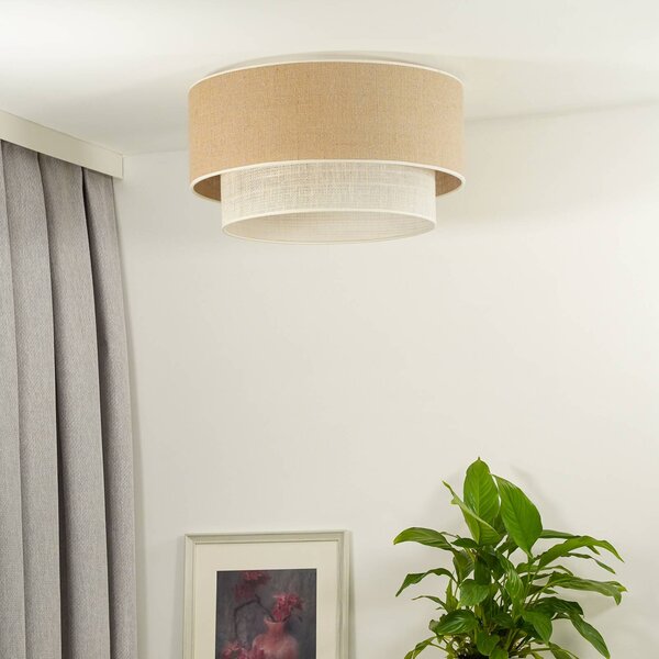 Plafoniera soffitto Boho Jute Euluna, dimmerabile, Marrone / Ruggine, Soggiorno / Sala da pranzo, Tessuto / Stoffa / Seta, Plafoniera