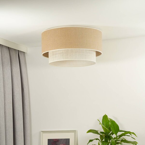 Plafoniera soffitto Boho Jute Euluna, dimmerabile, Marrone / Ruggine, Soggiorno / Sala da pranzo, Tessuto / Stoffa / Seta, Plafoniera