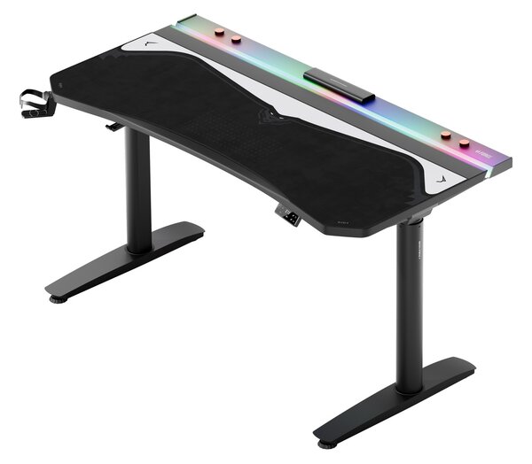 Tappetino gaming da scrivania protettivo, grande Diablo X-Forge Black Nightwolf Moon 140 x 52 cm