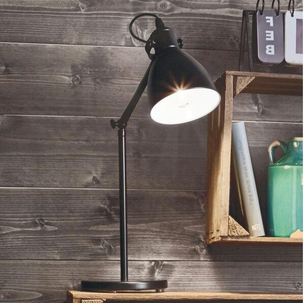Eglo 55251 - Lampada da tavolo PRIDDY 1xE27/40W/230V nera