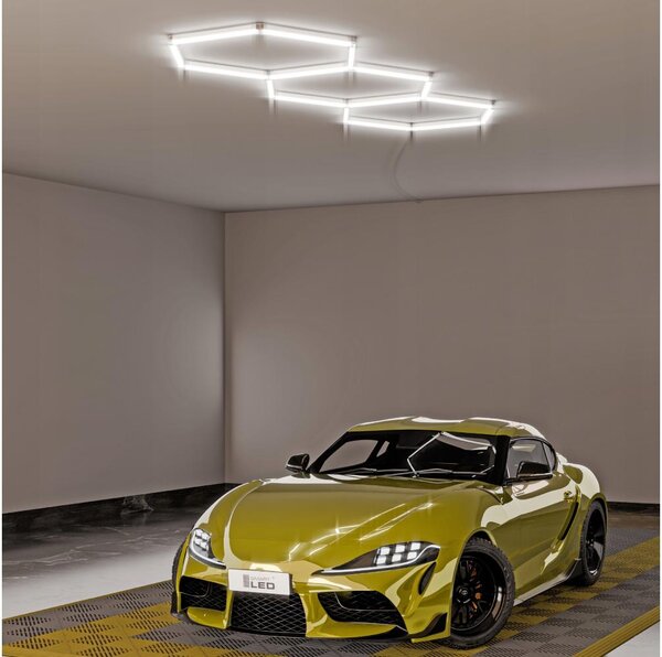 Plafoniera LED HEXAGON LED/128W/85-265V 6000K 248x97 cm CRI 90 IP54 bianca