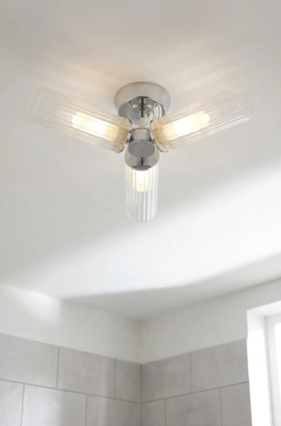 Markslöjd 109237 - Plafoniera da bagno RIMINI 3xG9/20W/230V IP44 cromo lucido