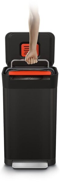 Pattumiera nera in acciaio 30 l Titan - Joseph Joseph