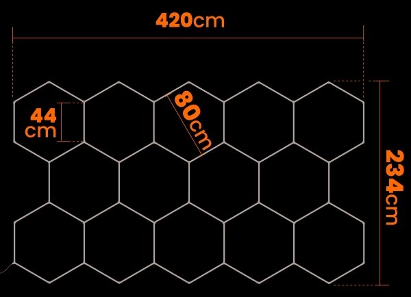 Plafoniera LED da soffitto dimmerabile HEXAGON LED/456W/85-265V 5000K CRI 90 IP54 bianco